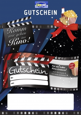 Lux-Kinos : Lux Kinos GESCHENK-GUTSCHEINE sind online zum Selbstausdrucken  erhältlich